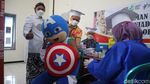 Captain America Turun Tangan Ajak Warga Kudus Vaksin