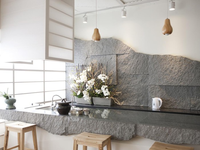 Modern Contemporary Spa Bathroom . 3d Render