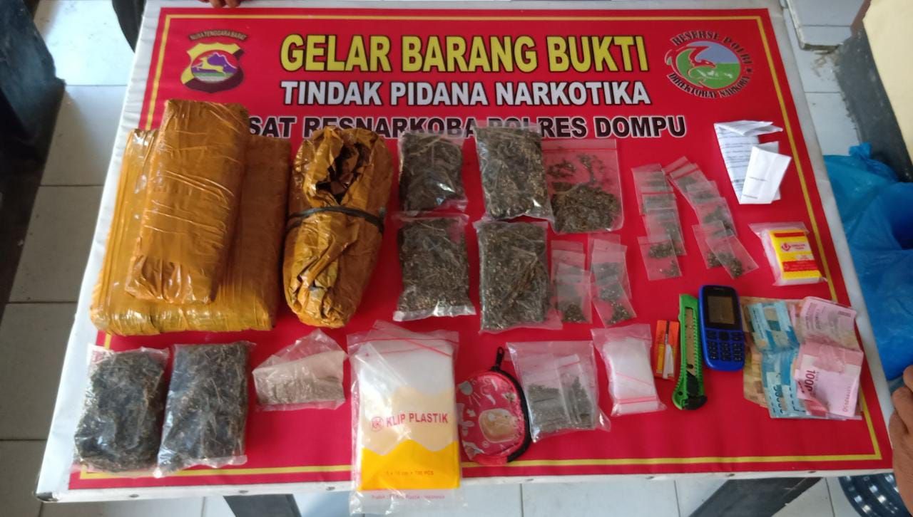 Ustaz dan rekannya ditangkap, diduga menjadi bandar ganja. (Faruk N/detikcom)
