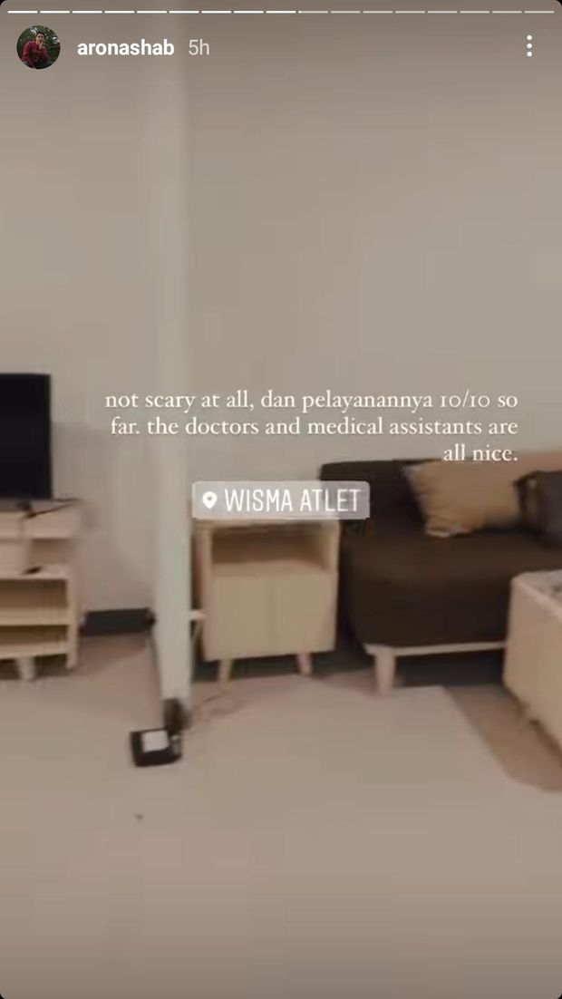 Aron Ashab dirawat di Rumah Sakit Darurat Corona Wisma Atlet