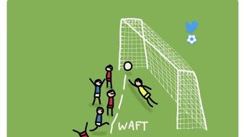 Proses gol yang terjadi saat mengandaskan Wales tadi malam. Foto: Internet