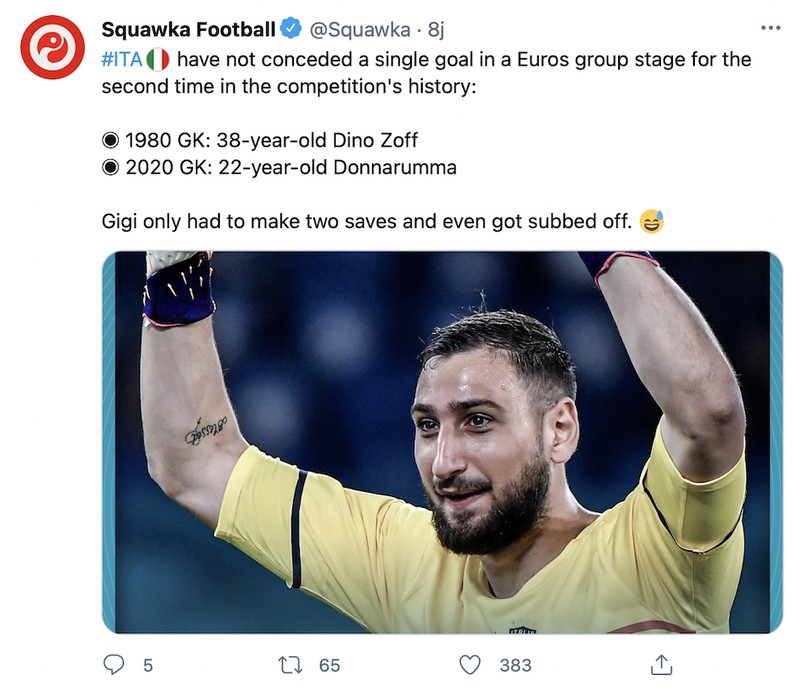 Italia tampil sempurna di fase grup Euro 2020 dengan menang beruntun dan tanpa kebobolan.