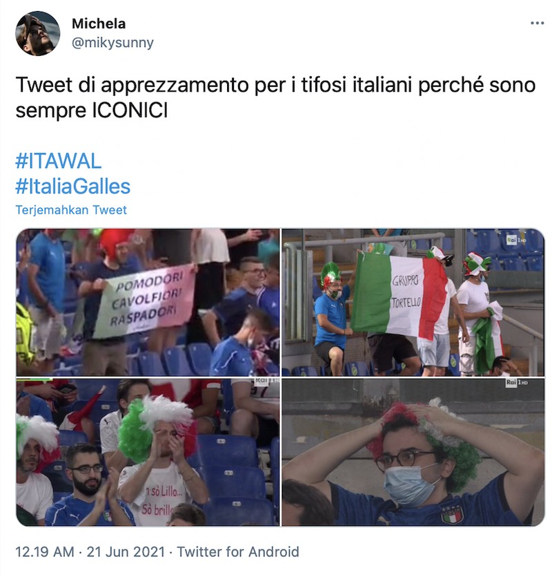 Italia tampil sempurna di fase grup Euro 2020 dengan menang beruntun dan tanpa kebobolan.