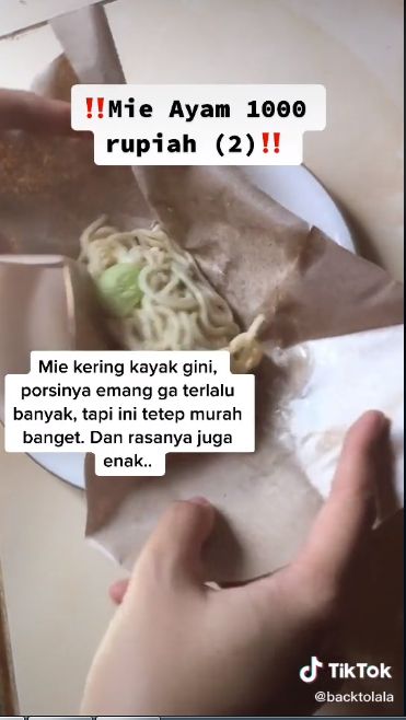 Viral Mie Ayam Harga 1.000 Rupiah Seporsi di Jember