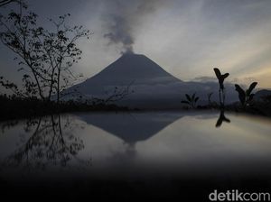 Potret Ciamik Gunung Merapi di Pagi Hari