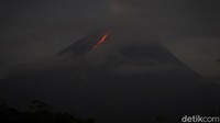 Jarak luncur maksimal lava pijar sejauh 1.000 meter ke arah barat daya dan satu kali dengan jarak luncur maksimal 500 meter ke arah tenggara.