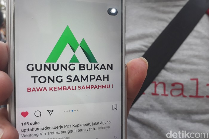 Sampah di Gunung Arjuna