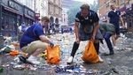 Waduh! Sampah Penuhi Jalanan London Usai Euro 2020