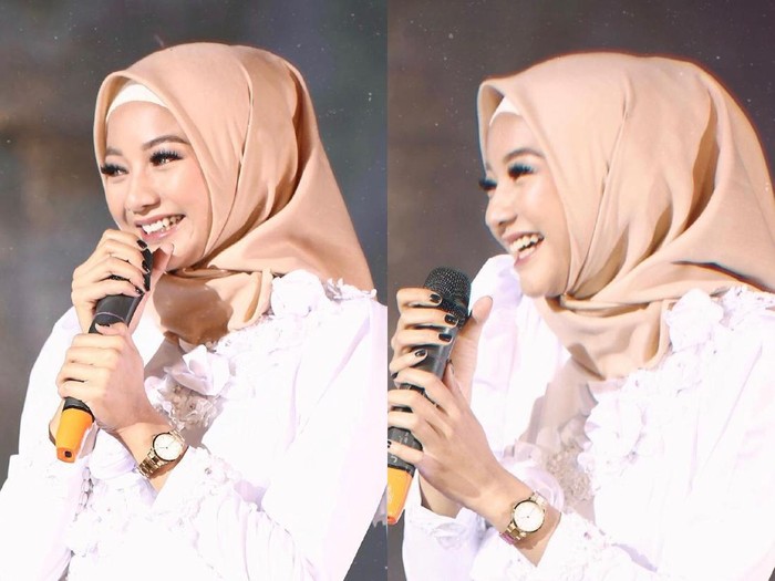 Glenca Chysara Potret Glenca Chysara memakai hijab.