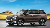 Hyundai Alcazar resmi diluncurkan di India. Mobil yang masuk segmen medium SUV itu dijual dengan harga Rp 300 jutaan. Lalu seperti apa fitur-fitur dan teknologi yang ditawarkan. Foto: Dok. Hyundai