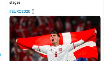 Denmark diperkirakan akan jadi lawan berbahaya di babak knock out. Foto: Twitter