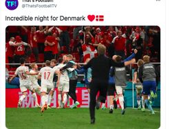 Haru Biru Netizen Rayakan Denmark Lolos Dramatis