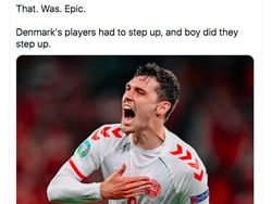 Haru Biru Netizen Rayakan Denmark Lolos Dramatis