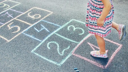 street childrens games in classics. Selective focus. nature.