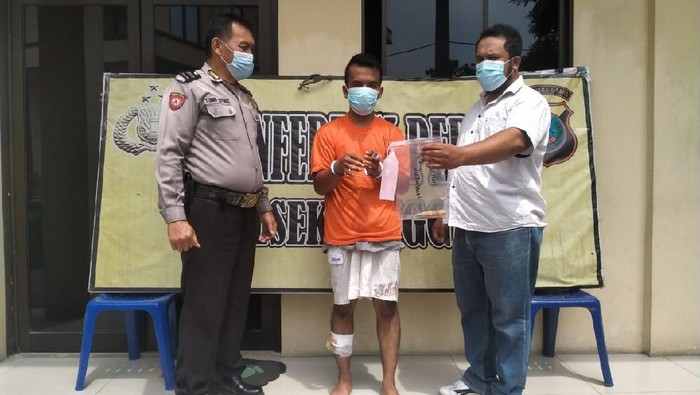 Pria berinisial Z yang menikam mati rekan kerjanya. (Datuk Haris Molana/detikcom)