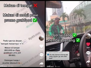 Demi Dapat Harga Promo, Netizen Ini Pesan Makan via Ojol dan Tunggu di Mobil!