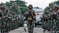 Peserta apel dibatasi menjadi sekitar 600 prajurit dari yang seharusnya 1.638.