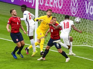Babak Pertama Tuntas, Inggris Ungguli Ceko 1-0