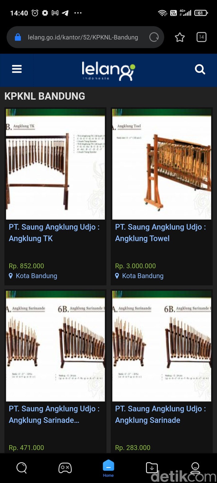 Saung Angklung Udjo lelang 13 barang via website