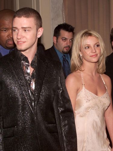 Justin Timberlake and Britney Spears at 'A Family Celebration 2001' at the Regent Beverly Wilshire Hotel, Beverly Hills, Ca. 4/1/01. Los Angeles. Photo by Kevin Winter/Getty Images.