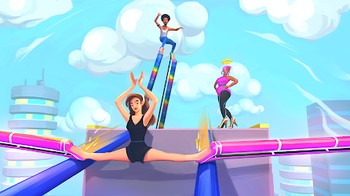 Aplikasi permainan masuk lagi 10 besar. High Heels! sudah diunduh lebih dari 17,21 juta kali. Foto: High Heels!