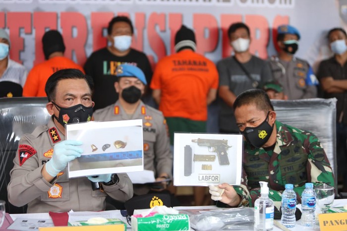 Konferensi pers kasus penembakan pemred di Sumut (dok. Polda Sumut)