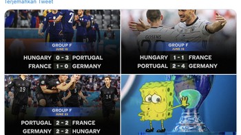 Grup F memang grup yang benar-benar neraka. Hungaria yang tadinya diperkirakan akan jadi tim penghibur, justru mampu menahan imbang Prancis dan Jerman. Foto: Internet
