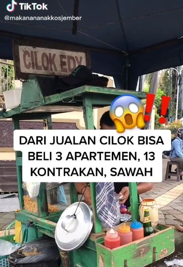 Penjual Cilok Sukses Bisa Beli Apartemen, Rumah Kontrakan, dan Sawah.