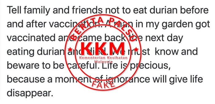 Viral Kisah Pria Tewas karena Makan Durian Usai Vaksin, Ini Faktanya