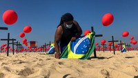 Selanjutnya beralih ke wilayah Amerika Latin yaitu Brazil. Negara dengan segudang prestasi di sepakbola ini harus menghadapi lonjakan COVID-19 yang sangat tinggi. Alessandra del Bene/Getty Images