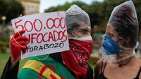 Berdasarkan data yang dilaporkan, virus corona telah menginfeksi sebanyak 18.243.483 orang di Brasil. Dari total kasus tersebut, sebanyak 16.511.701 orang dinyatakan pulih dan virus corona telah menewaskan 509.141 orang di negara ini. Michael Dantas/AFP via Getty Images