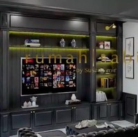 Ini penampakan desain ruang TV. Rencananya, ia akan menempatkan TV 80 inchi. (Foto: YouTube/Ivan Gunawan)