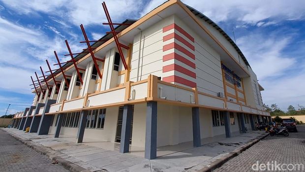 GOR di Tegal selatan yang disiapkan menjadi lokasi isolasi Corona, Jumat (25/6/2021).