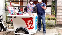 Jago Coffee tersebut akan berkeliling menggunakan sepeda listrik dan dapat berkeliling dalam radius 8 km dari Karet Kuningan, Jakarta Selatan. Foto: detikcom/Riska Fitria