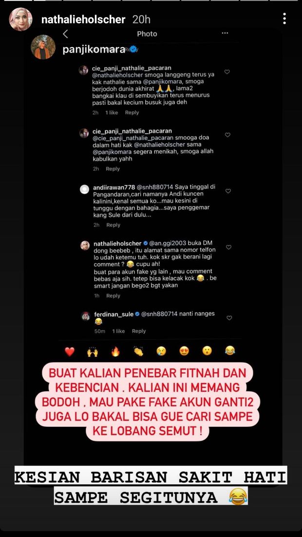 Nathalie Holscher diisukan selingkuh dengan manajernya sendiri