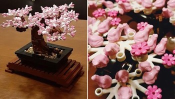 Bunga di bonsai Lego ternyata adalah katak kecil. Foto: Brightside