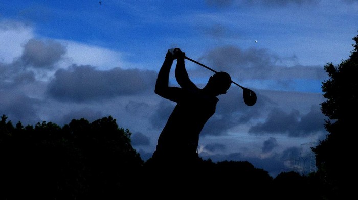 MUNICH, GERMANY - JUNE 25: Bernd Ritthammer of Germany  on the 14th tee during the second round of The BMW International Open at Golfclub Munchen Eichenried on June 25, 2021 in Munich, Germany. (Photo by Andrew Redington/Getty Images)