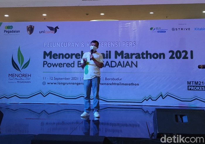 Jumpa pers pelaksanaan Menoreh Trail Marathon 2021 di Artos Mall Magelang