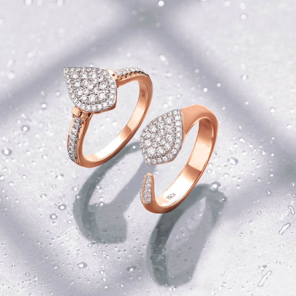 oleksi set perhiasan emas berlian Dew Light.