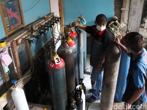 Kasus Corona Ngegas, Permintaan Isi Ulang Oksigen di Bandung Naik