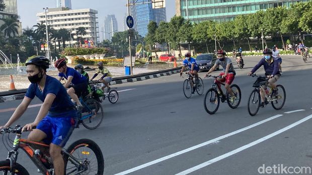 Pesepeda di Sudirman-Thamrin (Annisa/detikcom)