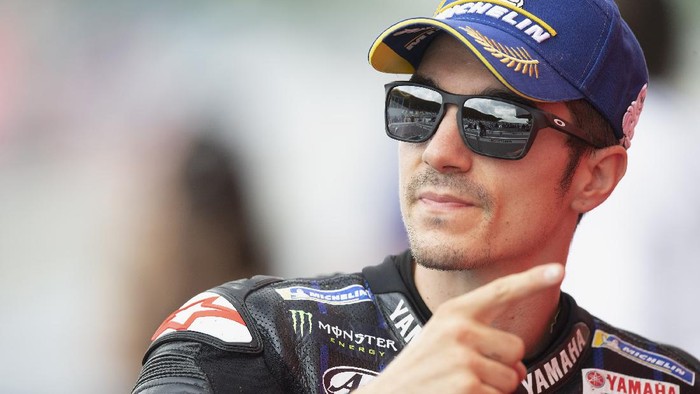 ASSEN, NETHERLANDS - JUNE 26:  Maverick Vinales of Spain and Monster Energy Yamaha MotoGP Team celebrates at the end of the MotoGP qualifying practice during the MotoGP of Netherlands - Qualifying at TT Circuit Assen on June 26, 2021 in Assen, Netherlands. (Photo by Mirco Lazzari gp/Getty Images)