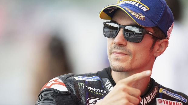 ASSEN, NETHERLANDS - JUNE 26:  Maverick Vinales of Spain and Monster Energy Yamaha MotoGP Team celebrates at the end of the MotoGP qualifying practice during the MotoGP of Netherlands - Qualifying at TT Circuit Assen on June 26, 2021 in Assen, Netherlands. (Photo by Mirco Lazzari gp/Getty Images)