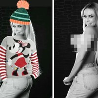 Unggahannya itu kemudian mendapat banyak reaksi negatif dari netizen. Alhasil pada hari yang sama, dia kembali mengunggah foto yang sama hanya saja dia menutupi tubuh topless dirinya dengan baju bergambar Minnie Mouse. Foto: Dok. Instagram