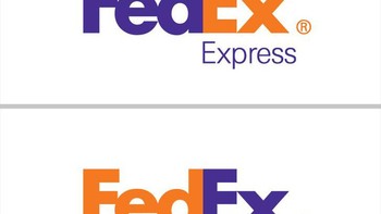 Logo ekspedisi FedEx, mana yang benar? Foto: Brightside