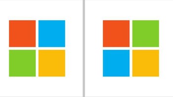 Logo Microsoft, mana yang benar? Foto: Brightside