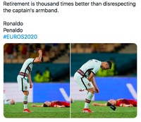 Meme Ronaldo Saat Portugal Kalah di Piala Euro 2020