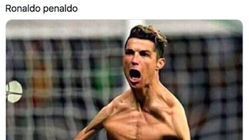 Meme Penaldo untuk meledek Ronaldo. Ronaldo disebut banyak gaya cuma bermodal penalti (Twitter)