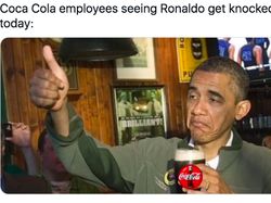 Meme Ronaldo Keok di Euro 2020 dan Coca Cola Bahagia