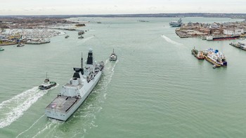 Sistem radar Sampson bisa melacak langsung beberapa jenis target jarak jauh. Foto: Royal Navy